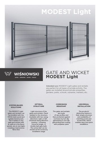 MODEST Light gate and wicket (EN)