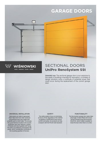 Sectional doors UniPro RenoSystem SSt (EN)