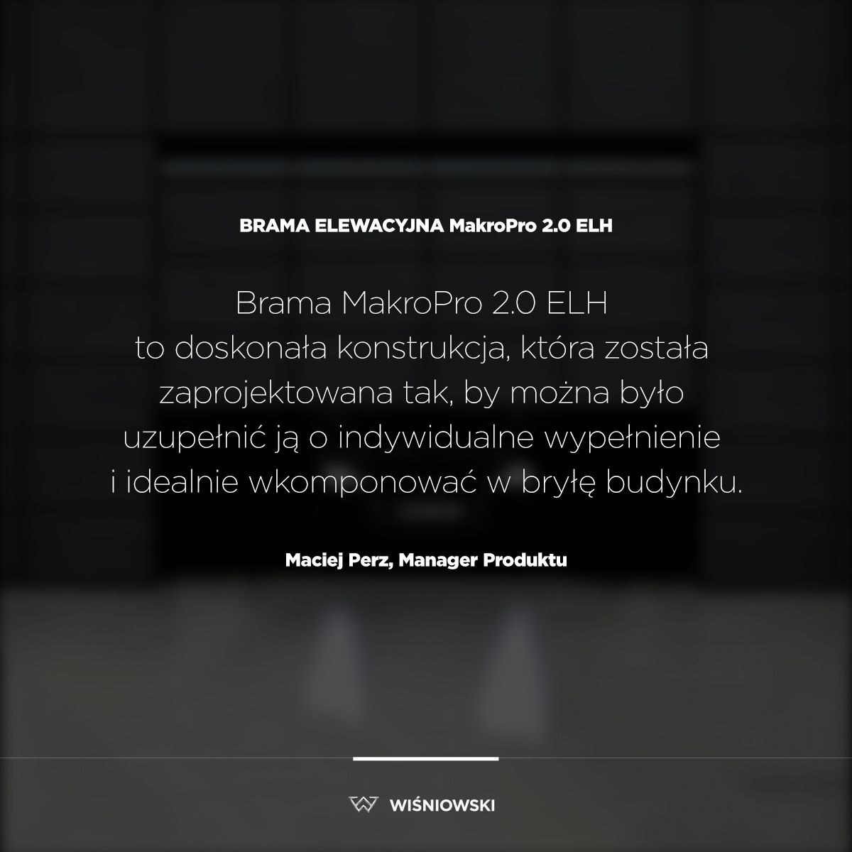 Brama elewacyjna MakroPro 2.0 ELH