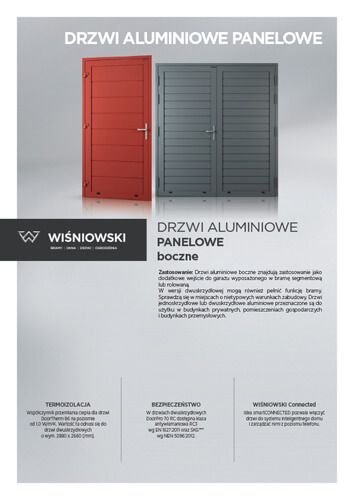 Drzwi aluminiowe panelowe stalowe